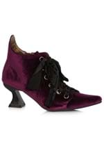 Women's Purple Velvet Witch Booties