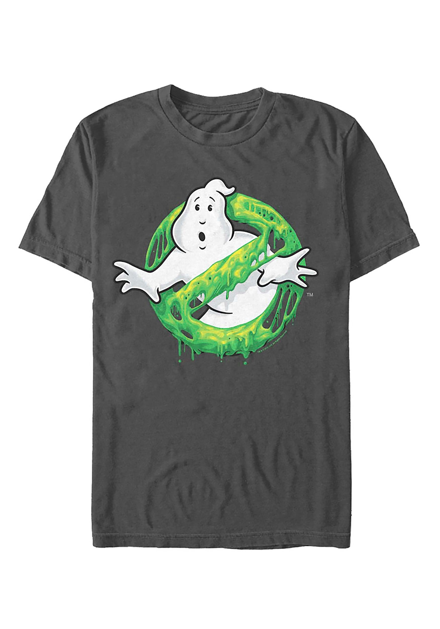 Adult Ghostbusters Glow In The Dark Slimy Logo T-Shirt