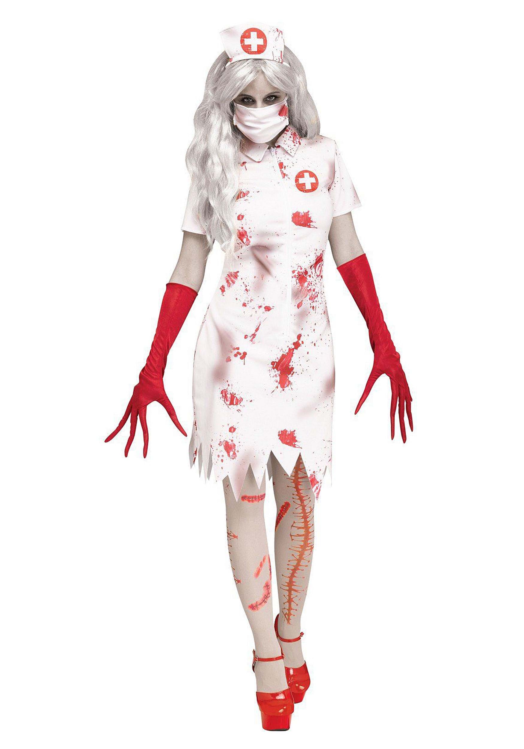Women's Horror Nurse Fancy Dress Costume