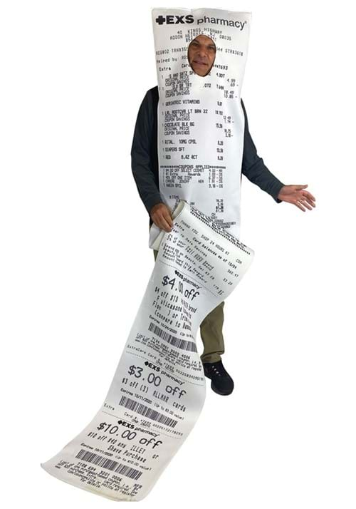 EXS-ively Long Pharmacy Receipt Adult Costume