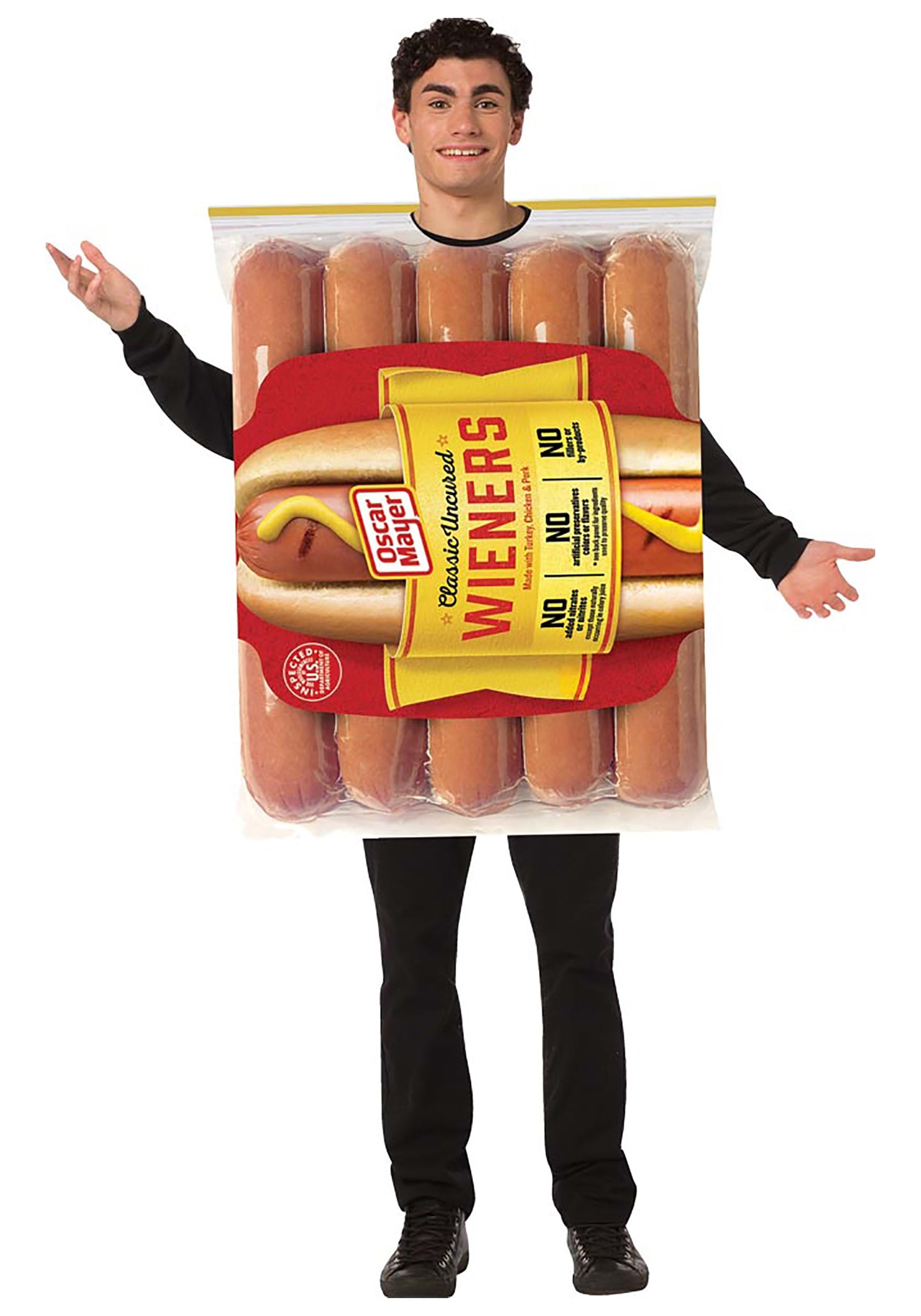 Oscar Mayer Hot Dog Package Fancy Dress Costume For Adults