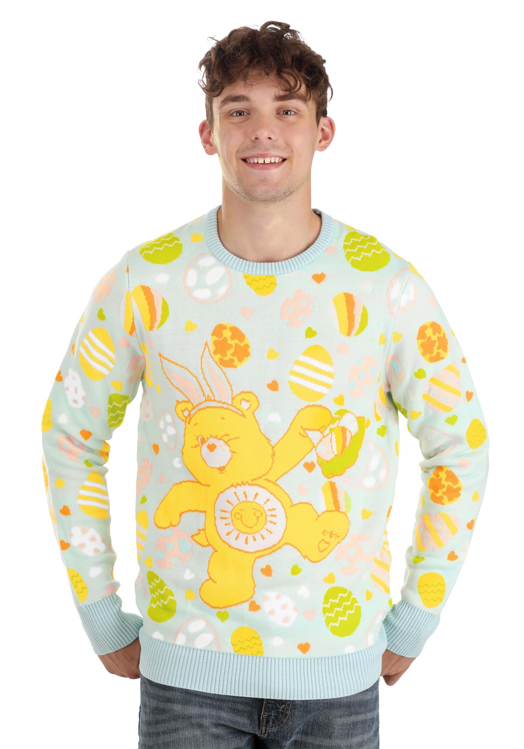 Care Bears Adult Easter Egg Hunt Ugly Sweater , Care Bear Apparel