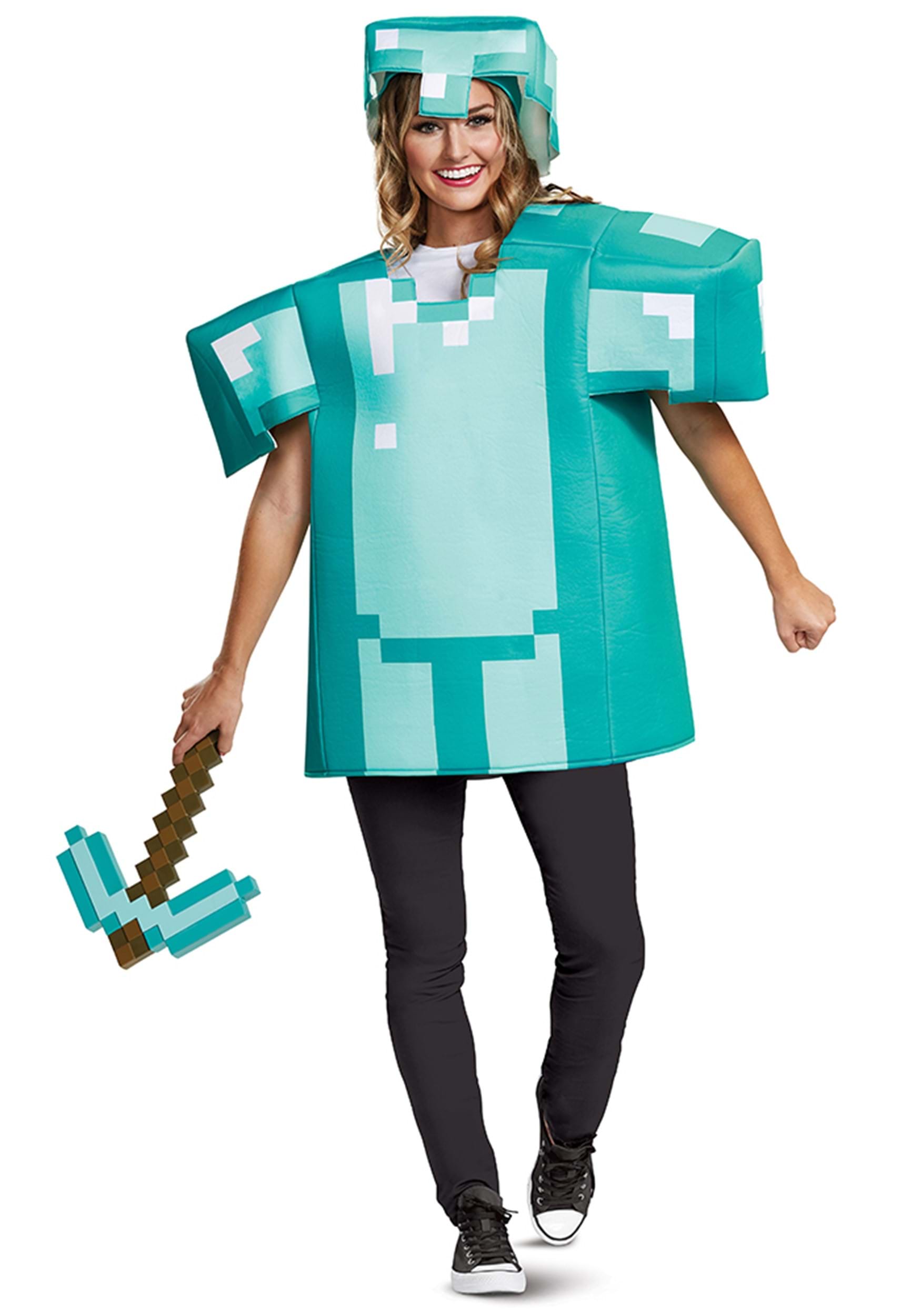 Classic Minecraft Armor Fancy Dress Costume For Adults