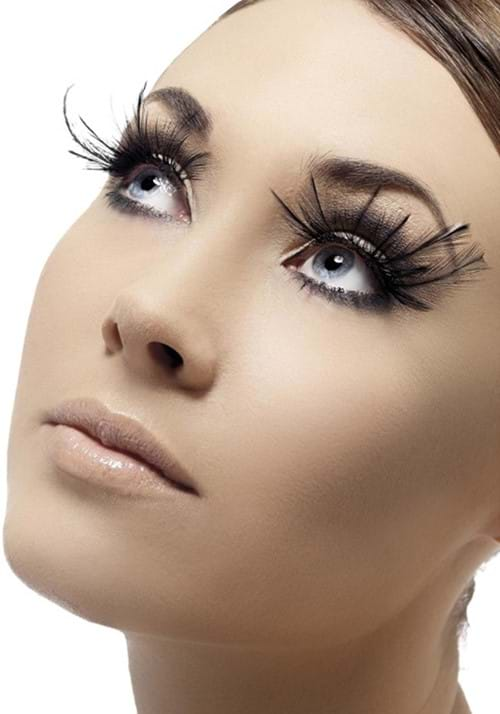 Black Feather Plume Eyelashes