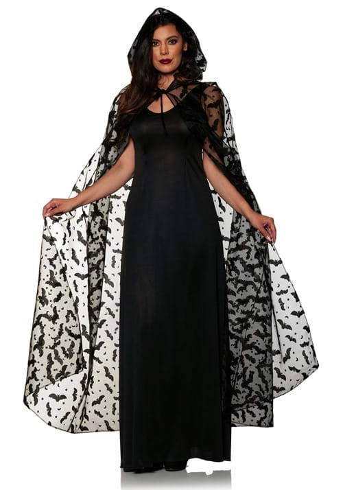 Womens Adult Embossed Bat Cape