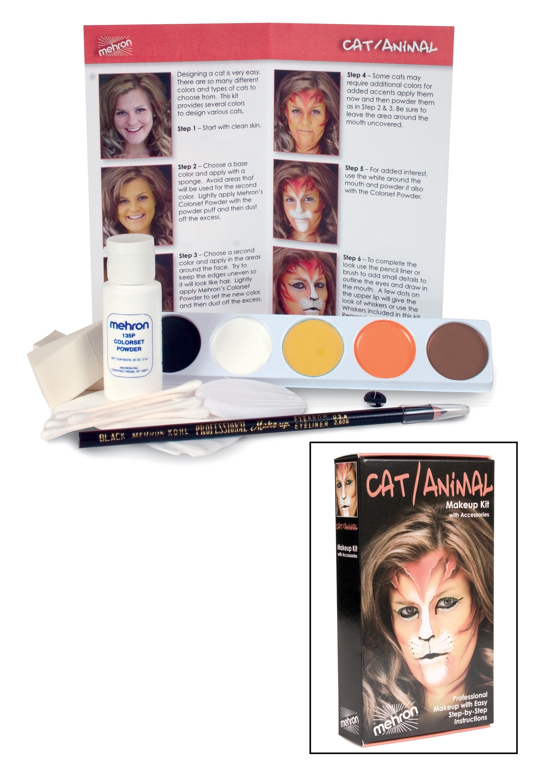 Cat Makeup Professional Set , Animal Makeup Kits