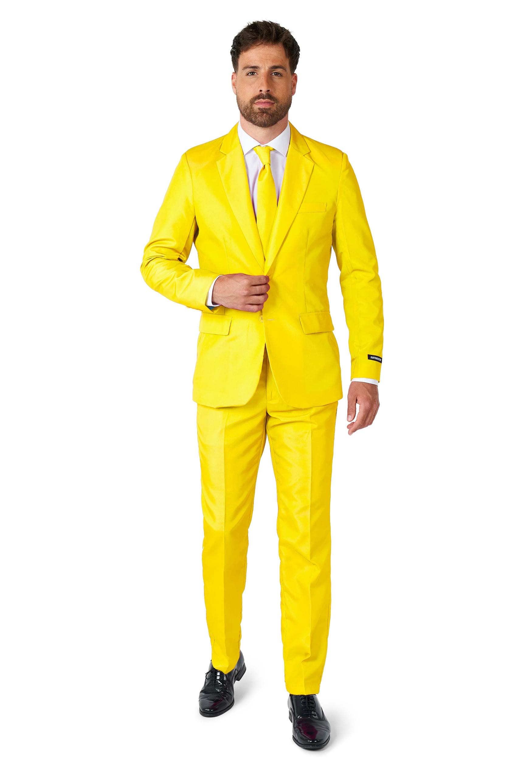 Men's Suitmeister Solid Yellow Suit