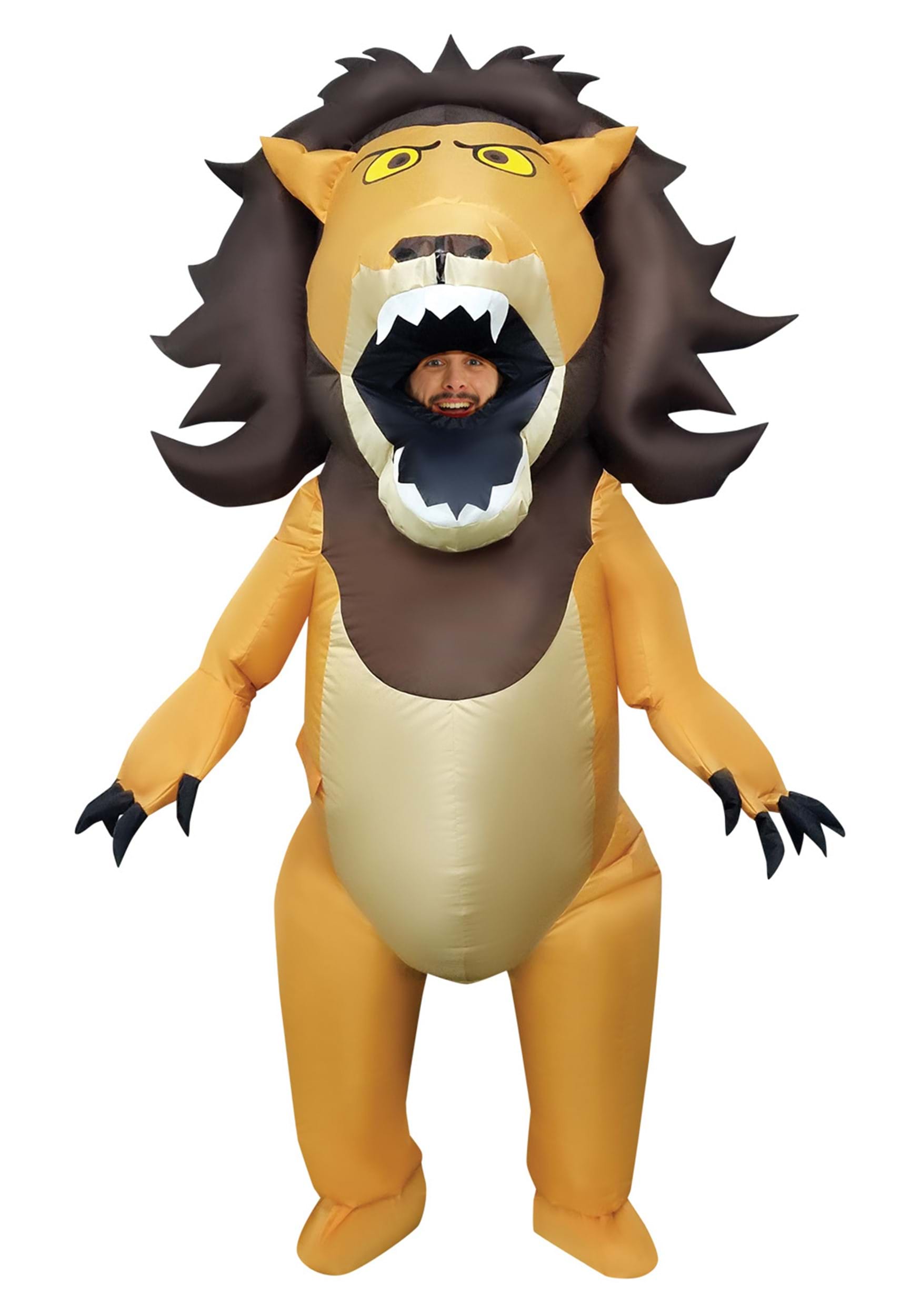 Big Mouth Lion Inflatable Adult Fancy Dress Costume , Lion Fancy Dress Costumes