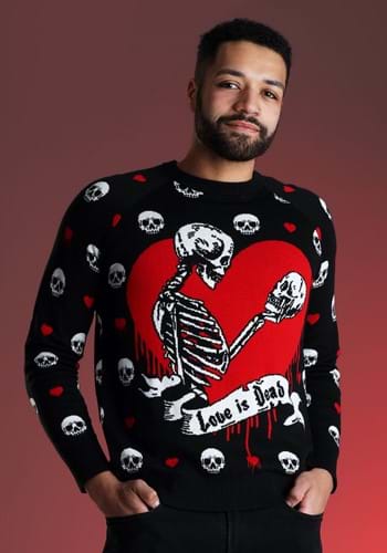 Love is Dead Valentine's Day Sweater for Adults-2-0