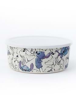 Disney Watercolor Stitch Round Bamboo Storage Container