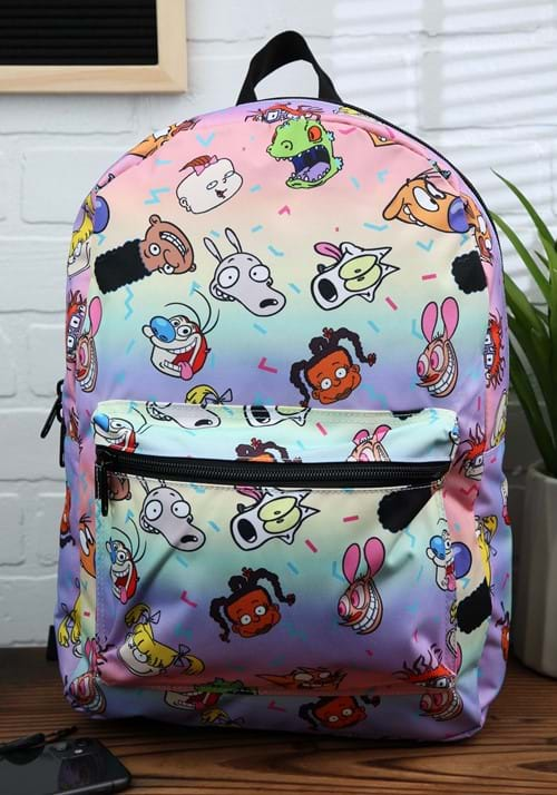 90s Nick Toons Rainbow Backpack-1