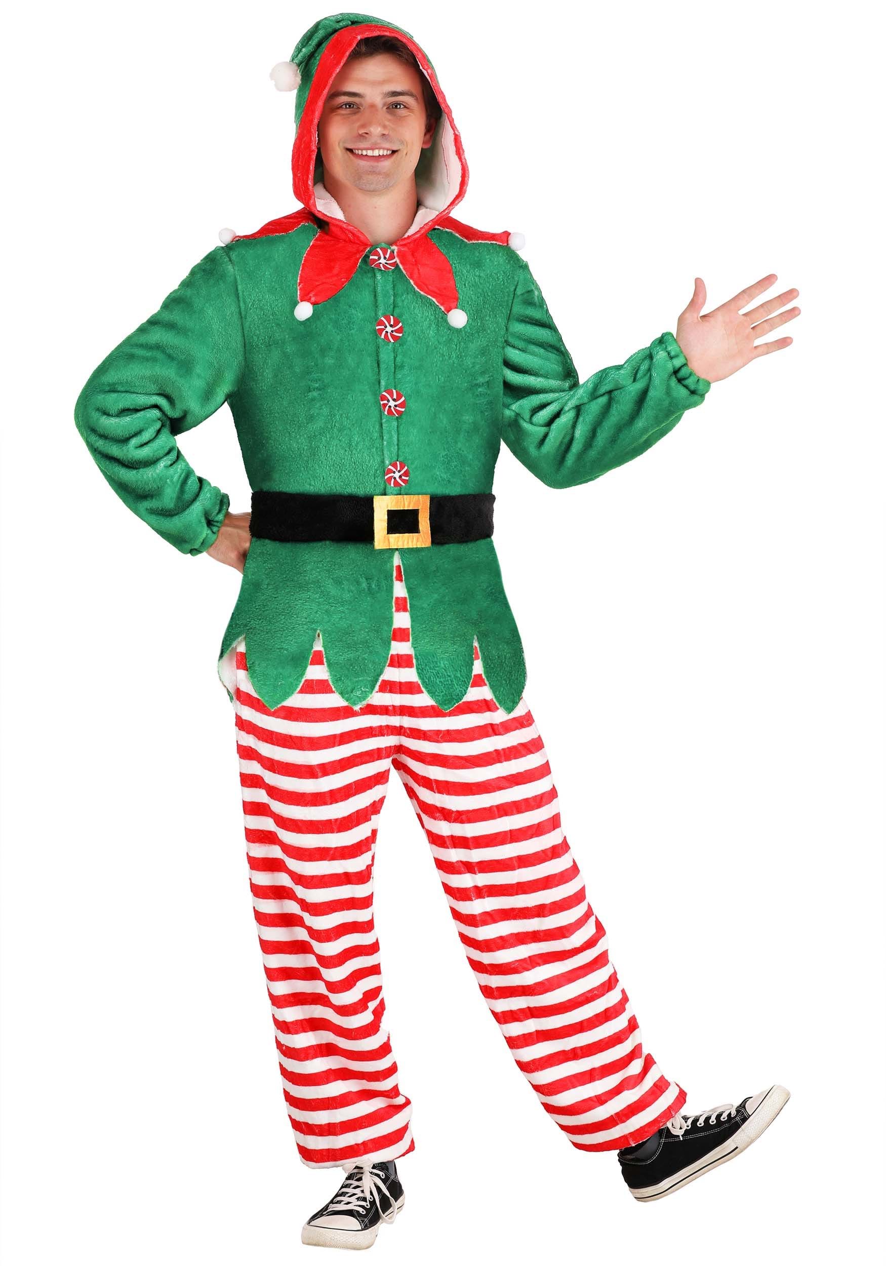 Elf Adult Jumpsuit Fancy Dress Costume