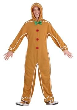 Gingerbread Man Onesie Costume for Adults