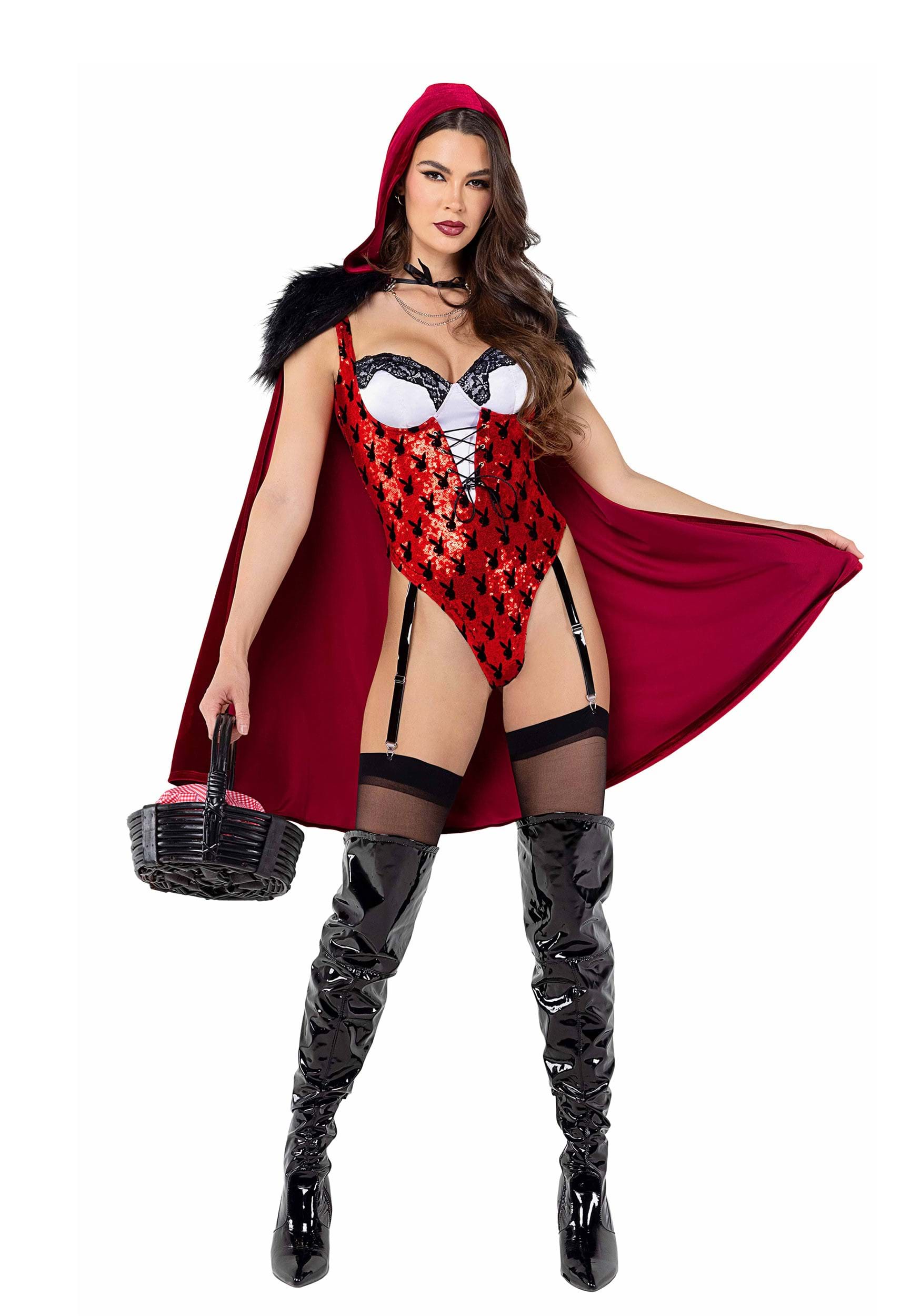 Playboy Red Riding Hood Fancy Dress Costume For Women