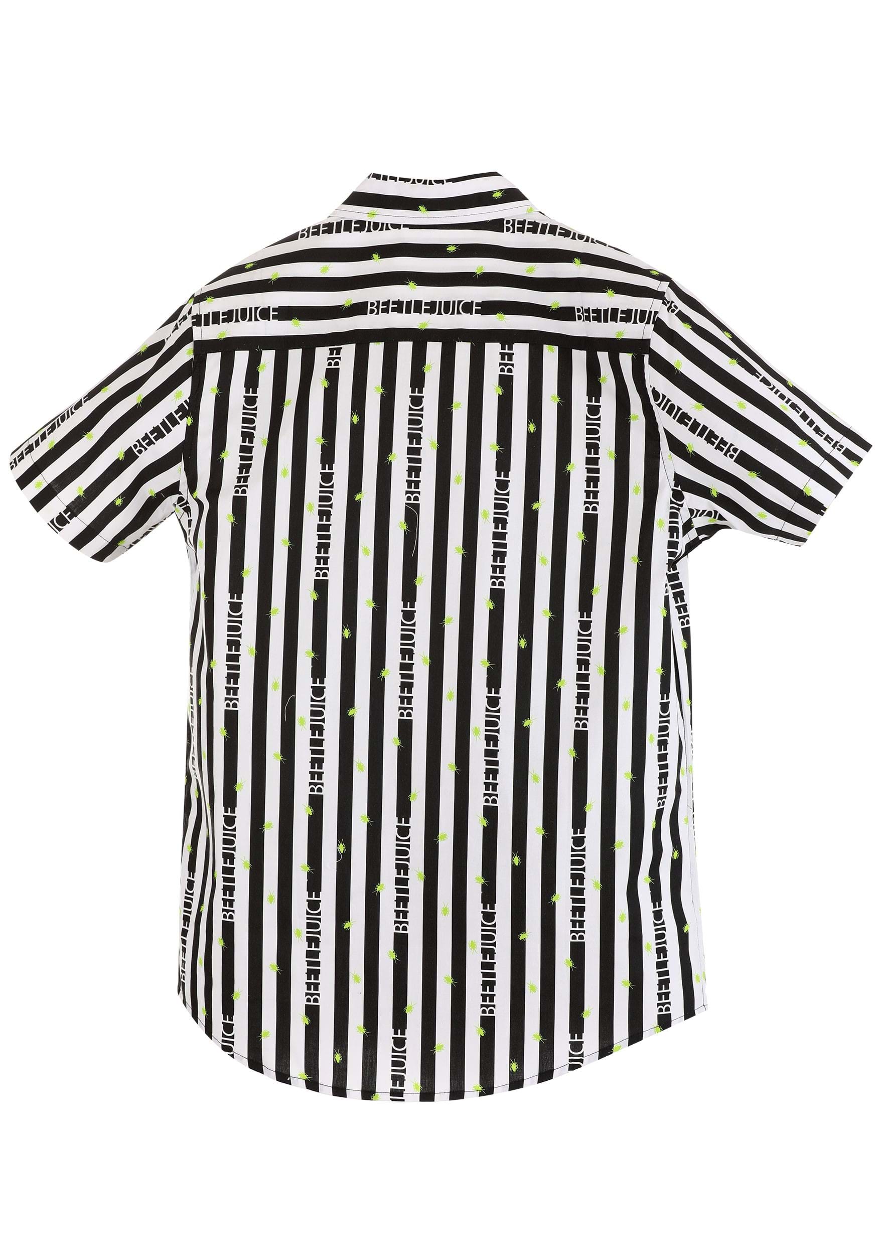 Adult Striped Logo Beetlejuice Shirt , Adult Beetlejuice Apparel
