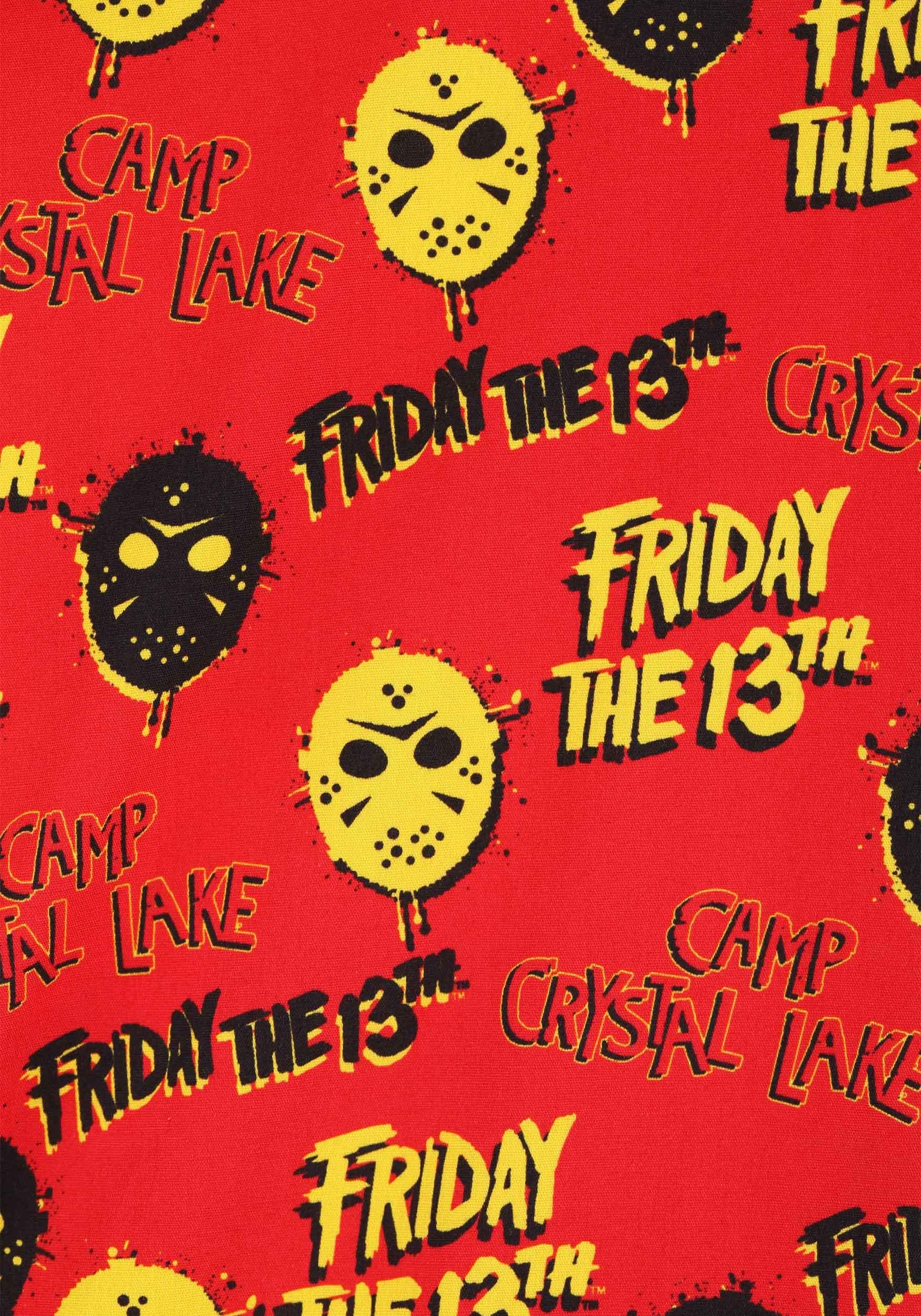 Vintage Horror Friday The 13th Button Up Shirt