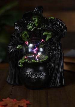 10 Inch Witches & Cauldron with Static Lighted Magic Ball