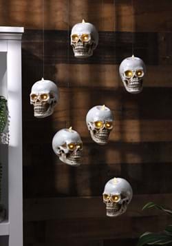 6 Lighted Hanging Skulls with Remote Control