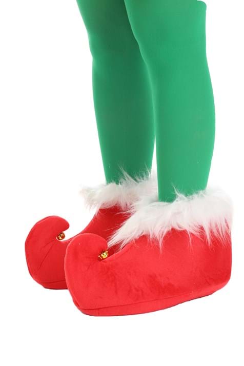 Red Adult Elf Costume Shoes
