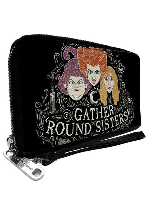 HOCUS POCUS GATHER ROUND SISTERS ZIP AROUND WALLET