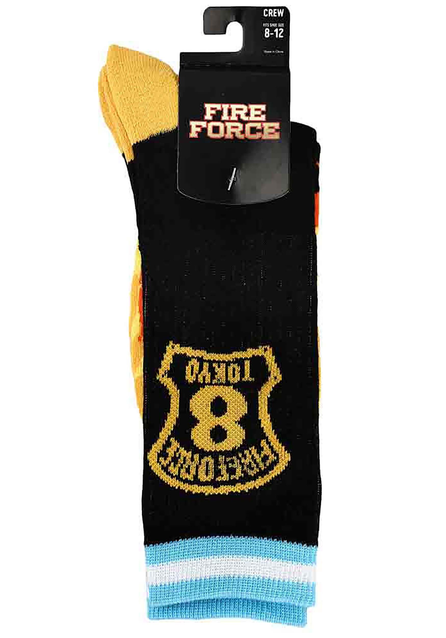 Flaming Fire Force Crew Socks