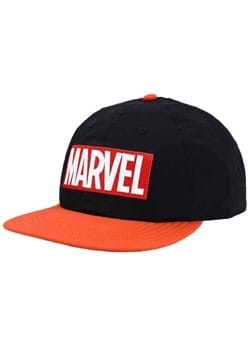 MARVEL EMBROIDERED LOGO FLAT BILL SNAPBACK