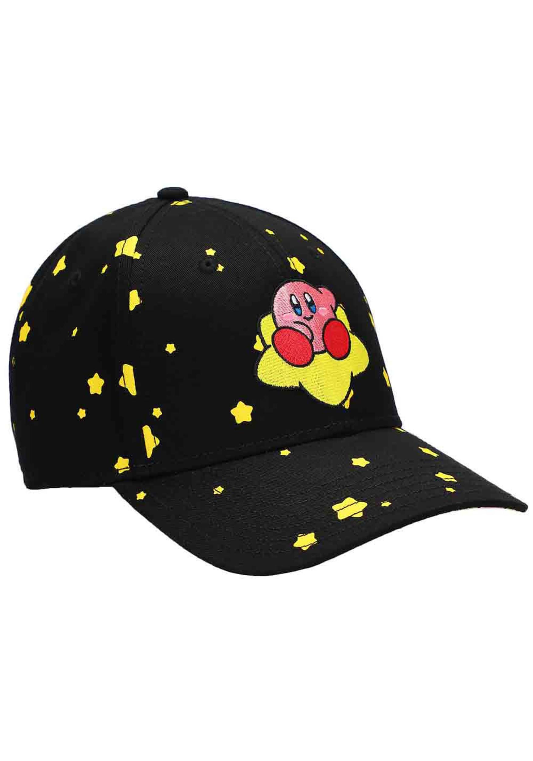 Embroidered Kirby Curved Bill Snapback Hat