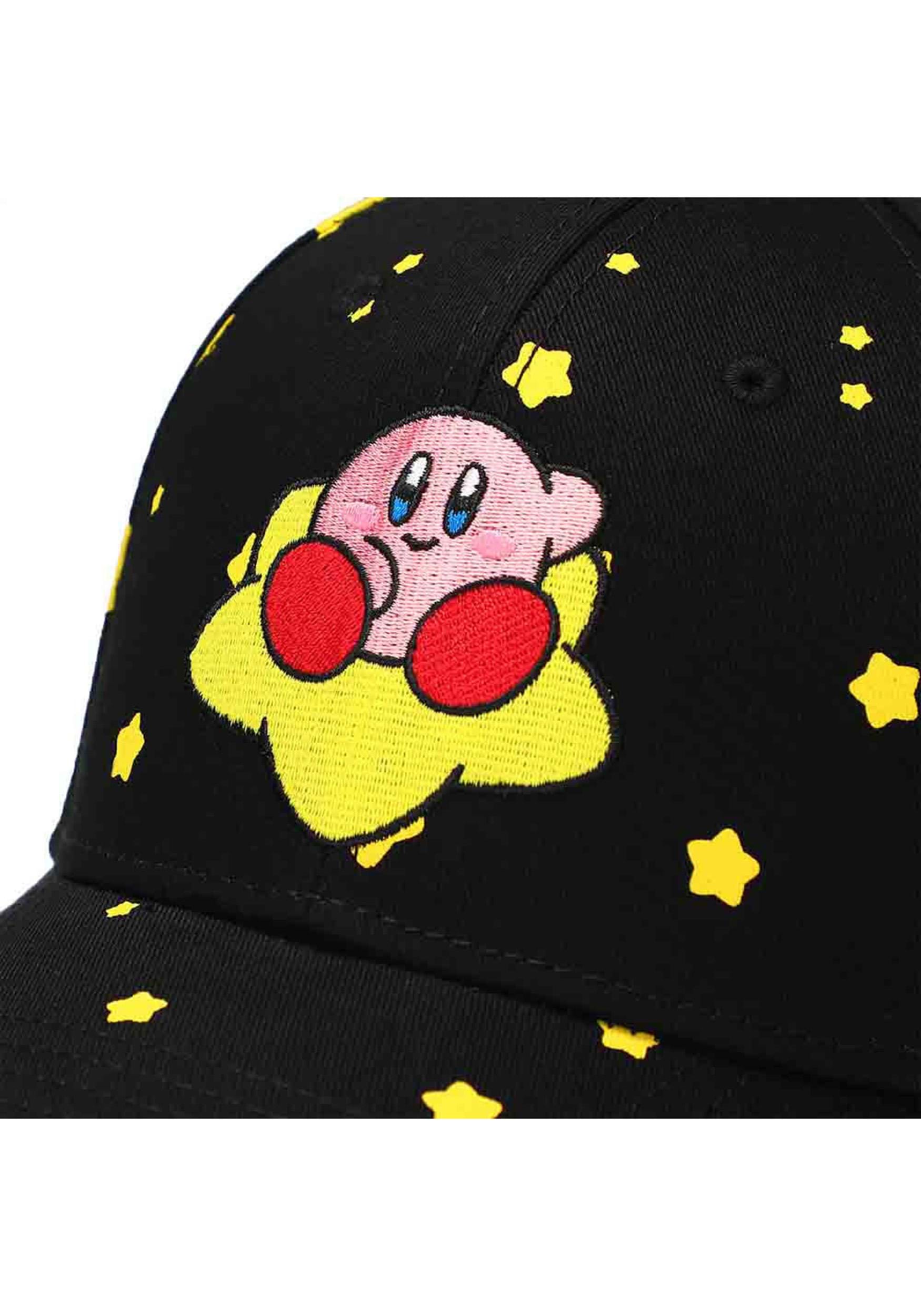 Embroidered Kirby Curved Bill Snapback Hat