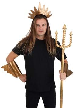 Adult Golden Poseidon Costume Mens, Greek Mythology Olympian God King of  the Sea Halloween Costume