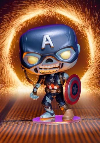 Figurine POP Marvel Black Light Captain America - Magic Heroes