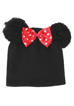 Minnie Mouse Pom Ears Beanie with 3D Bow for Adults