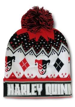 Harley Quinn Intarsia Knit Cuff Beanie