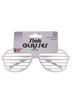 White Slat Glasses