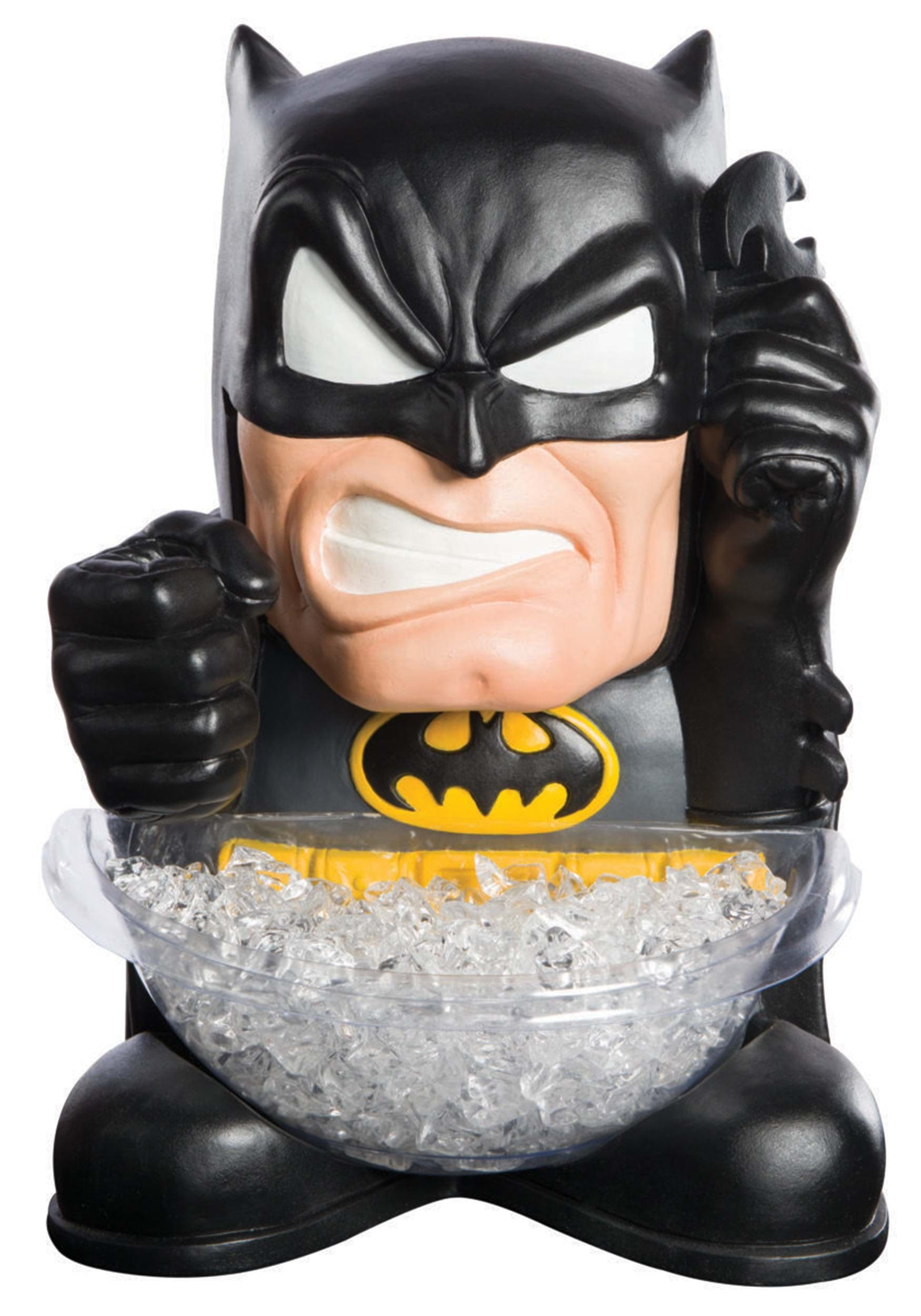 Photos - Other Decoration Rubies Costume Co. Inc Batman Halloween Candy Bowl Decoration | Batman Decorations Black/Yellow RU68987 