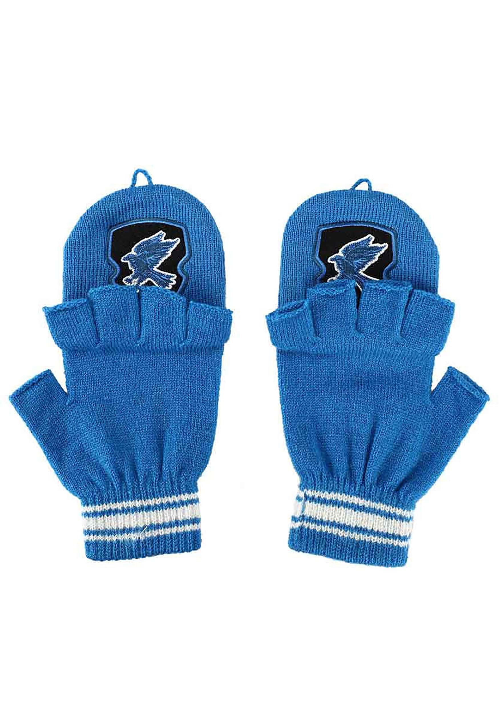 Ravenclaw Harry Potter Beanie & Fingerless Gloves With Mitten Flap Set