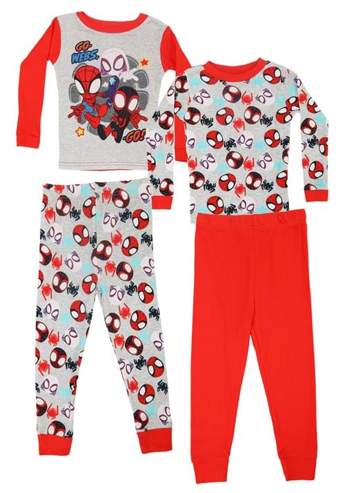 Toddler Web Spiderman Action 4 Piece Sleep Set