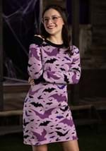 Adult Black and Purple Bats Sweater Dress