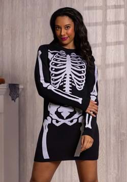 Adult Skeleton Loose Fit Sweater Dress