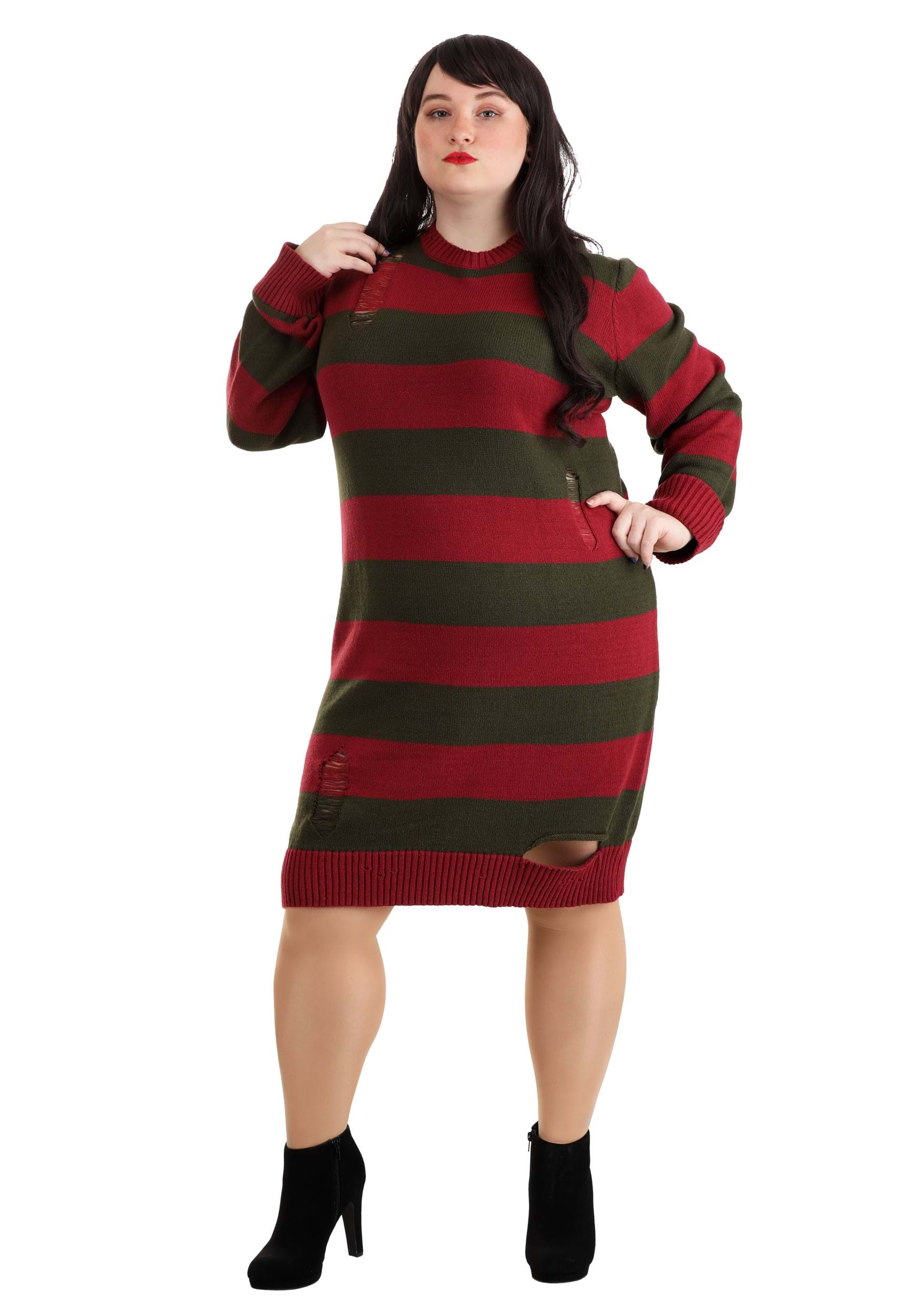 Freddy Krueger Plus Size Fancy Dress Costume Dress For Adults , Horror Movie Fancy Dress Costumes
