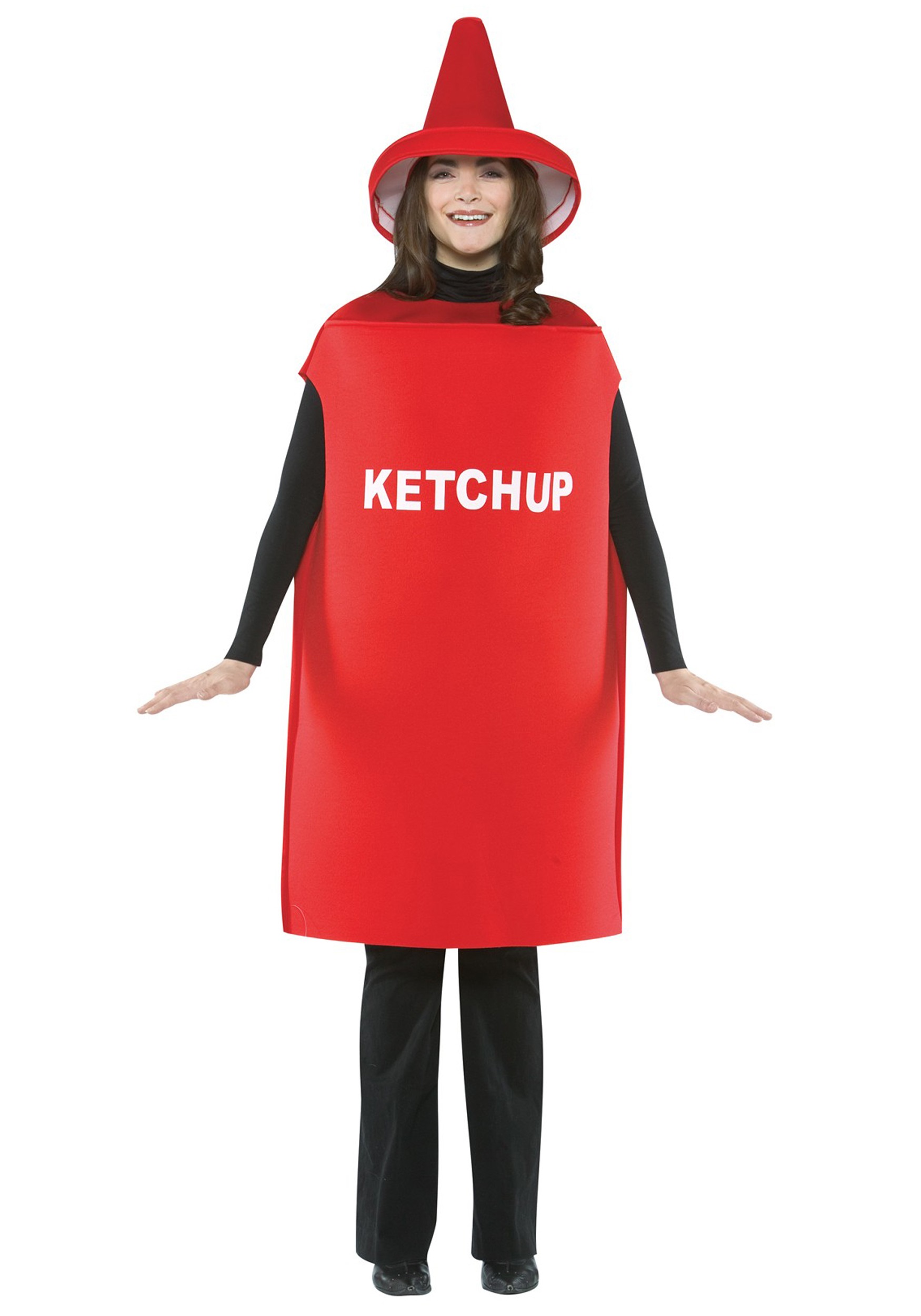 Squeeze Bottle Ketchup Adult Fancy Dress Costume