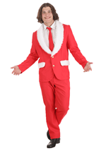 Red Holiday Santa Suit for Men Alt 2