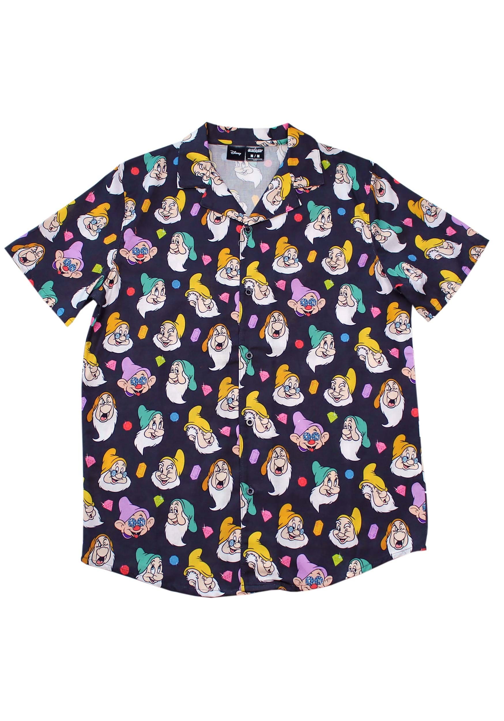 Adult Snow White Seven Dwarves Cakeworthy Button Up Shirt