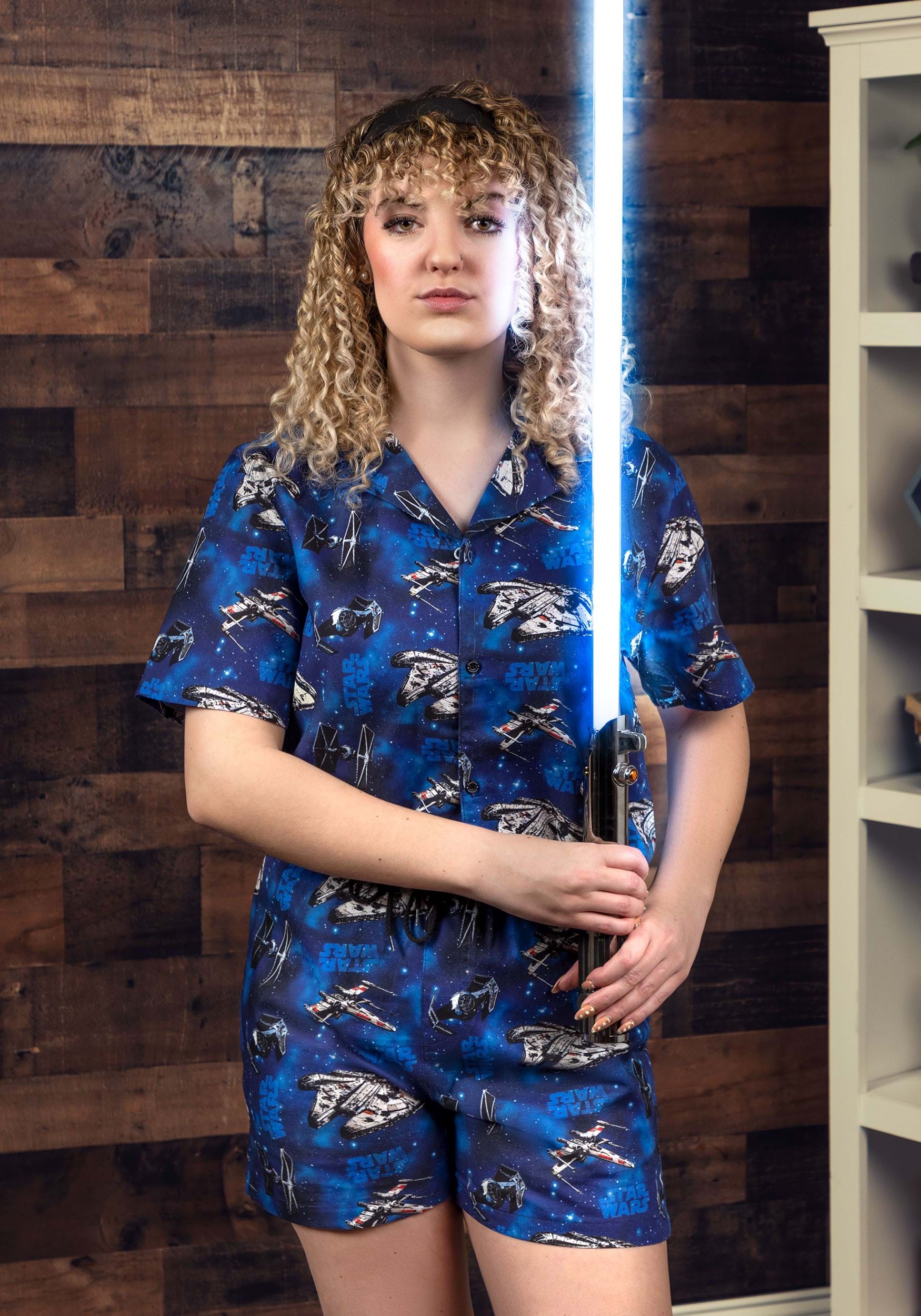 Adult Star Wars Co-ord Cakeworthy Button Up Shirt , Adult Star Wars Apparel