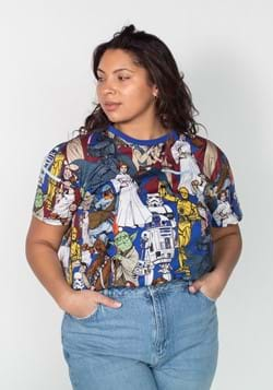 UNISEX STAR WARS CHARACTER AOP T-SHIRT Alt 4