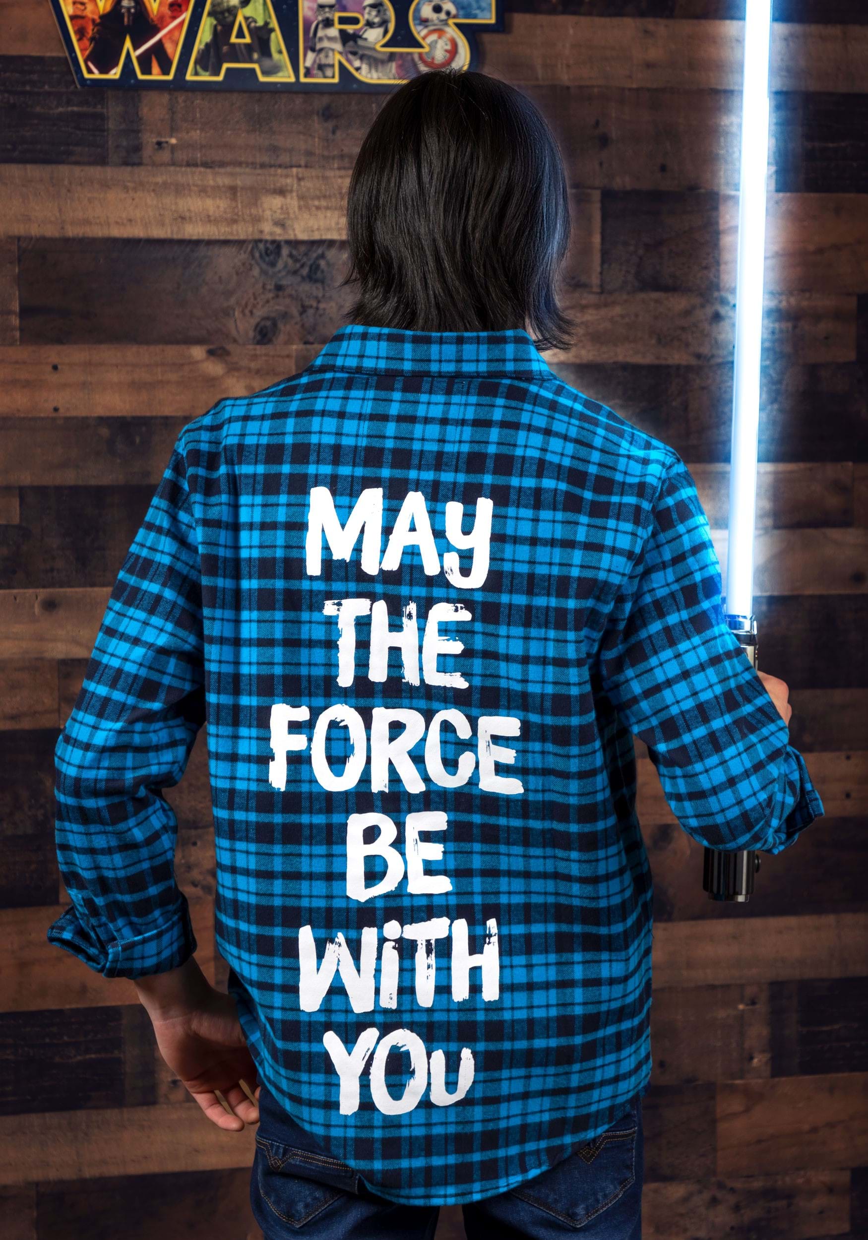 Adult Cakeworthy Star Wars The Force Flannel Shirt