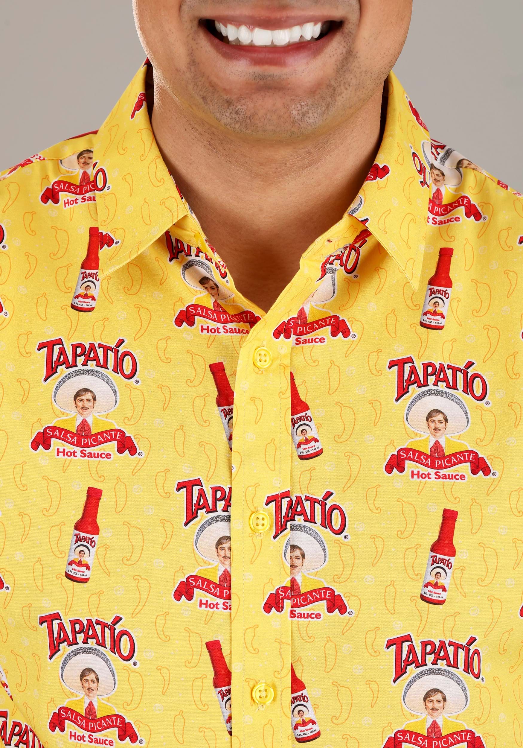 Tapatio Hot Sauce Button Up Adult Shirt