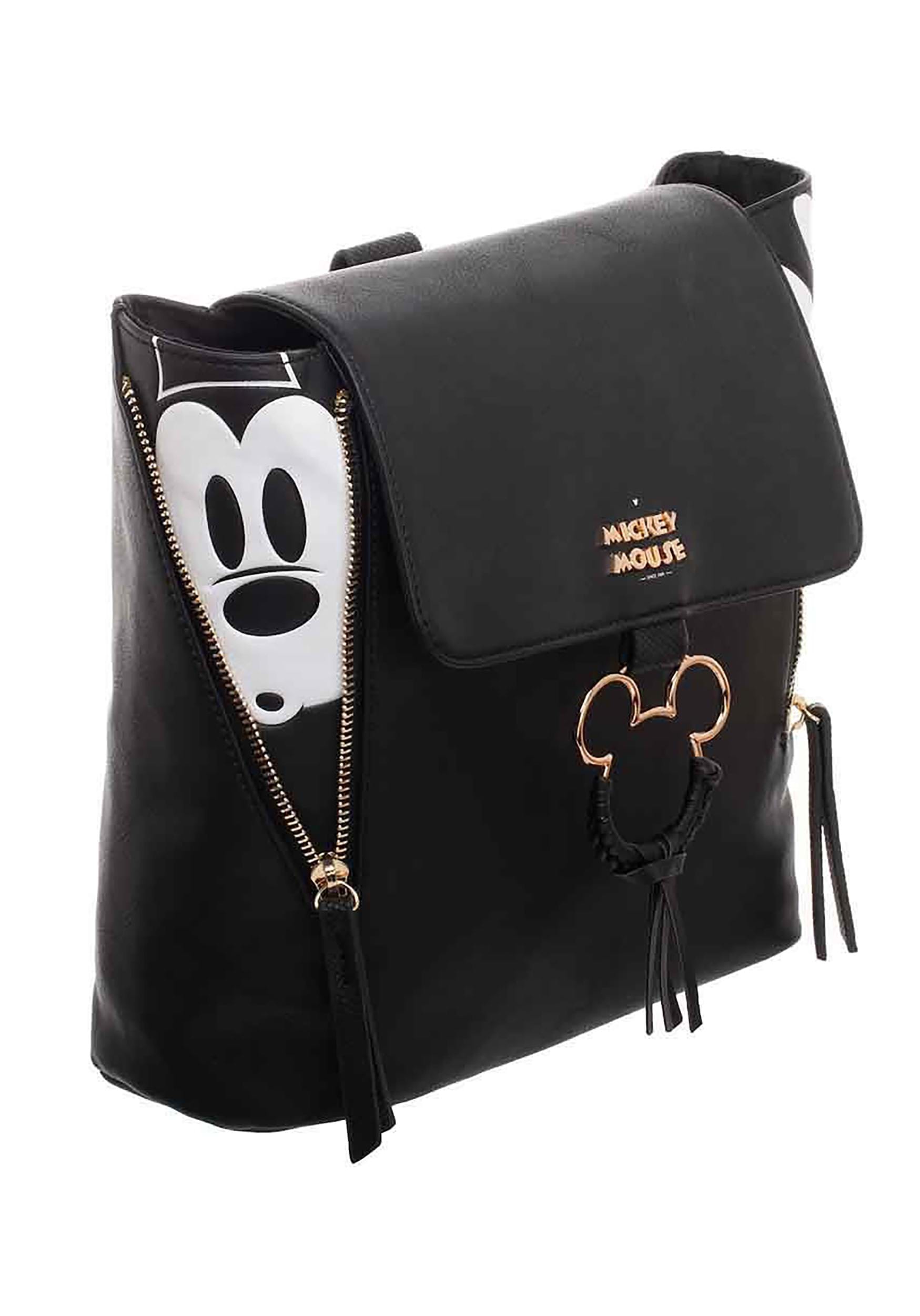 Disney Mickey Mouse Mini Backpack W/ Gold Accents