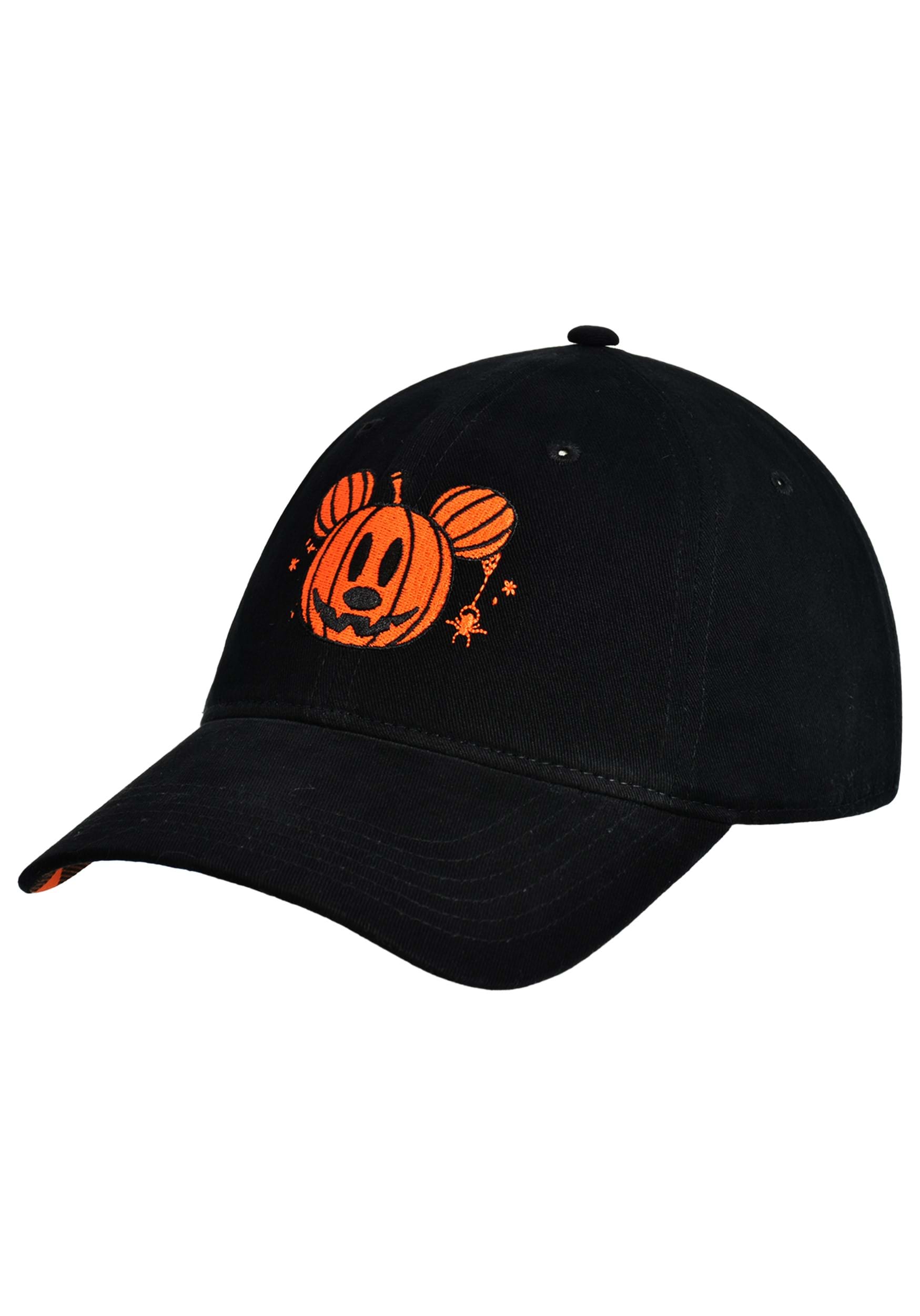 Mickey Mouse Pumpkin Hat With Plaid Underbrim