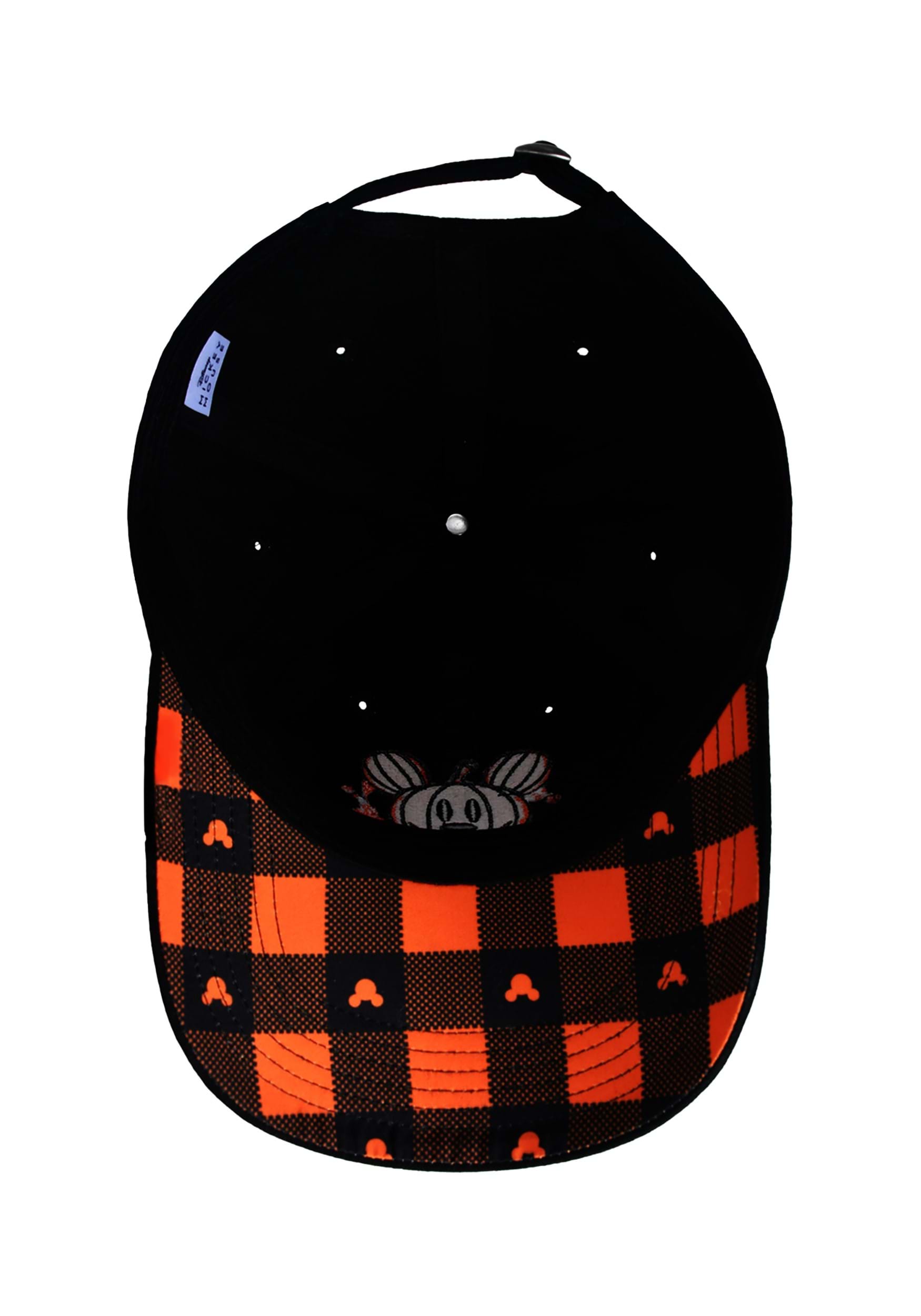 Mickey Mouse Pumpkin Hat With Plaid Underbrim