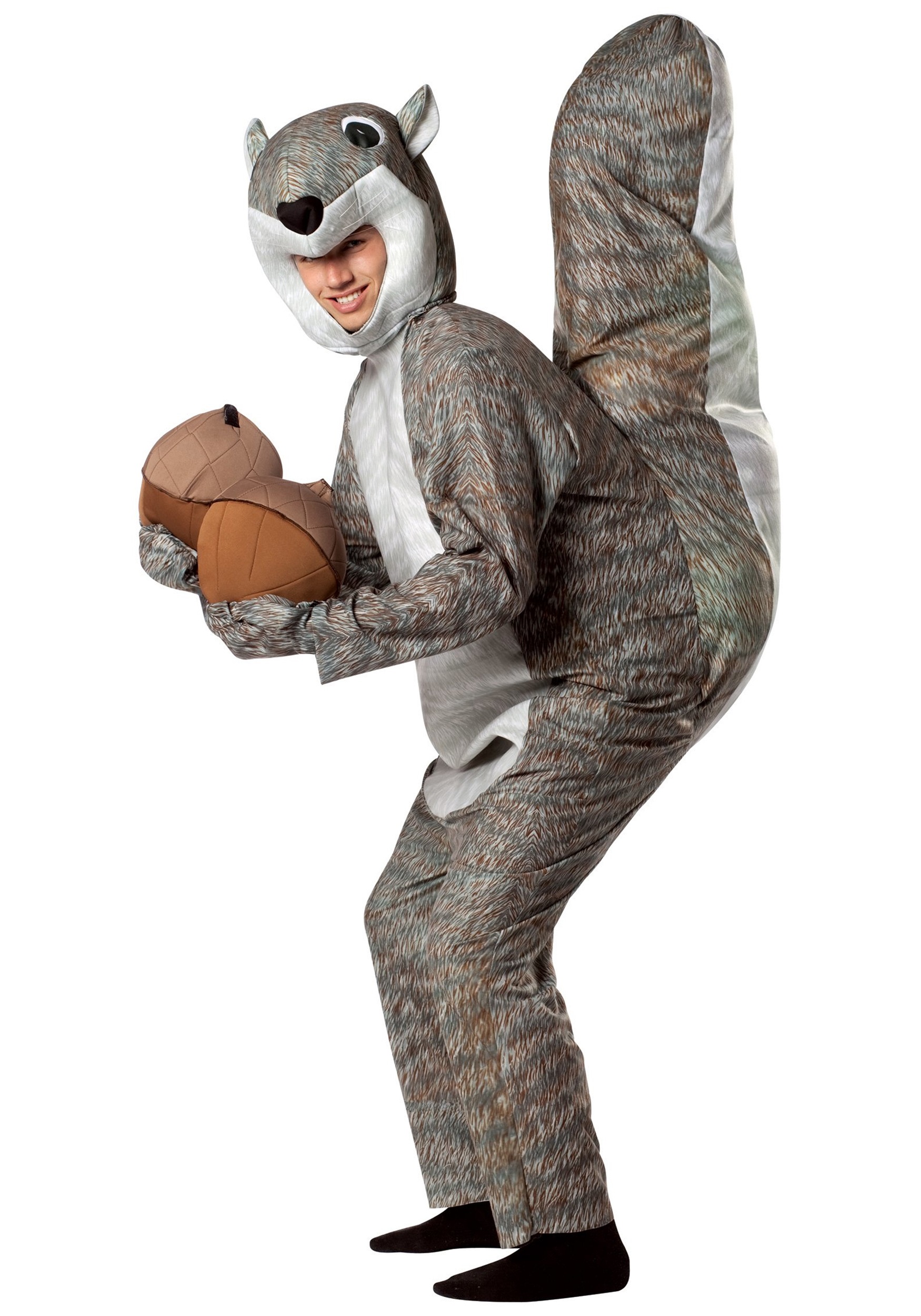 Adult Squirrel Fancy Dress Costume - Funny Animal Halloween Fancy Dress Costumes For Adults